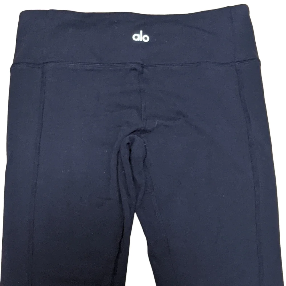 Alo moto mid rise sport active wear leggings blue size XS